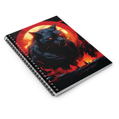 Red Panther Spiral Notebook - Ruled Line