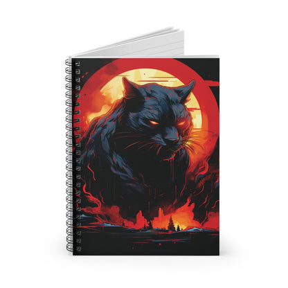 Red Panther Spiral Notebook - Ruled Line